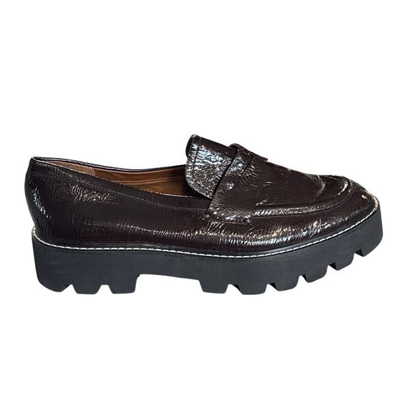 Franco Sarto Shoes - Just in 💫| Franco Sarto Balin Lug Sole Chunky Loafer Burgundy Crinkle 5M 7.5